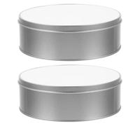 Housoutil Boîte Ronde en Fer Argentée Multi-fonction pour Sublimation, Boîte Métallique à Biscuits pour Présents, Mariage ou Stockage D'objets Personnels