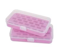 Housoutil Boîtes à Bobines Organiseur Facile Lot de 2 en Plastique 28 Compartiments Grosse Capacité pour Rangement Outils Couture et Broderie