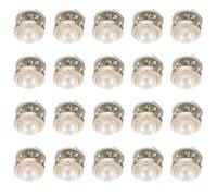 Housoutil Broche de Sécurité en Alliage et Résine Forme Perle Beige 20 Pièces, Accessoire Chic et Simple pour Tenue Décontractée ou Formelle, Essentiel Garde-robe