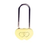 Housoutil Cadenas Concentrique en Cuivre Or 50mm Polissage Haute Densité, Cadenas à Vœux pour Décor Mariage et Zone Touristique, Serrure Sécurisée pour Couple