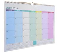 Housoutil Calendrier Mural Mois Grand Format Planificateur Mensuel avec Reliure Spirale Vacances Internationales Calendrier Académique Familial pour Bureau et École
