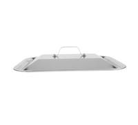 Housoutil Capot Plancha en Acier Inoxydable Rectangulaire avec Poignée Pratique, Couvercle Profond pour Plaques de Cuisson, pour Barbecues et Réunions de Famille