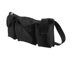 Housoutil Ceinture Porte-Outils en Toile Noire Déchirure-résistante Multiples Poches, Organiseur D'outils pour Jardinage et Travail en Entrepôt, Paquet Pratique pour Chiffons et Outils