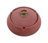 Housoutil Cendrier Couleur Rose Décorative et Pratique avec Couvercle en Céramique Base Stable et Résistant aux Taches, pour Bureau et Maison