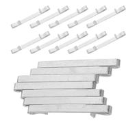 Housoutil Clips de Fixation et Gestion D'espace Lot de 12 en Acier Argenté Pince de Verrouillage Double Boucle, Prévention du Détachement pour Glissières de Tiroir pour Meubles