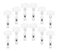 Housoutil Clips de signalisation pour étiquettes de prix en ABS, 12pcs, position réglable, faciles à utiliser, pour objets cylindriques et cloisons dans les magasins de détail