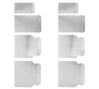 Housoutil Couteau à Enduire Lame Flexible et Tranchante Argenté en Acier Inoxydable Enlèvement de Papier Peint 4 Pièces et Raclage de Peinture, Outil Polyvalent pour Réparation Murale