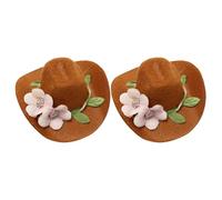 Housoutil Couvre-Bouteilles en Feutre Marron pour Fête 2pcs, Décorations Élégantes et Solide pour Bouteilles de Vin, pour Soirées et Noël