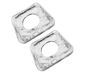 Housoutil Couvre-brûleurs pour Cuisinière à Gaz Lot de 100 en Aluminium Épais 3,5 Microns, Taille Ajustable Carrée, Protection Antigras Résistante la Chaleur pour Poêle à Gaz Intérieur
