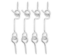 Housoutil Crochet Porte À Œillet Et Verrouillage De Sécurité En Métal Avec Vis De Montage Lot De 4 Pour Fenêtre Et Porte - Anti Qui Claque Et Fixation Robuste Pour Maison Bureau Ferme