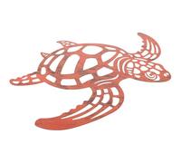 Housoutil Décoration Murale Tortue en Fer Forgé Ajouré Ornement Suspendu pour Intérieur et Jardin Art Mural Solide en Métal Brun Pendentif Tortue Artisanale pour Salon et Extérieur