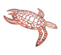 Housoutil Décoration Murale Tortue en Métal Ajouré Brun Résistante pour Jardin et Salon Ornement Tortue Creuse en Fer Suspendue Décor Maison et Extérieur