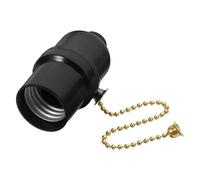 Housoutil Douille D’ampoule à Tirette E26 Vintage, Plastique Noir | Culot à Vis Standard, Lumière Stable et Sûre, pour Salon et Chambre, Résistance Thermique