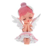 Housoutil Figurine Bapteme Fille en Vinyle Rose, Décoration Gâteau et Accessoire Voiture, Statuette Danseuse Ballet pour Chambre ou Appartement