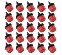 Housoutil Goutteur D'irrigation Réglable Arrosage Uniforme 100 Pièces Micro-pulvérisation 8 Trous Rouge PP 0-140l/h pour Potager et Pelouse en Serrage