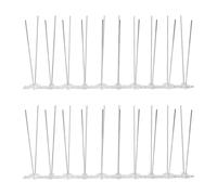 Housoutil Kit 2pcs Anti-Oiseaux en Acier Inoxydable Argenté, Picots Repousse Pigeons et Pics, Installation Facile pour Clôtures et Poteaux Utilitaires