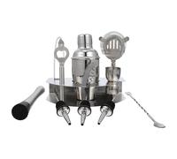 Housoutil Kit Complet D'outils pour Cocktails Maison en Acier Inoxydable Argenté, Portable et Entièrement Équipé, pour Bar et Préparation de Boissons