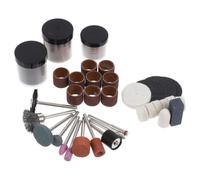 Housoutil Kit D'accessoires pour Outil Rotatif Têtes de Brosse et Tambours de Ponçage en Fer, 1 Set pour Amélioration Maison et Travail du Bois