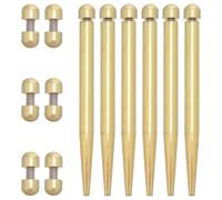 Housoutil Kit de 12 Vis D'écartement en Acier au Carbone Doré 7mm M4 pour Cadre Photo sur Pied, Support Élégant et Compact pour Affichage Mural en Bureau ou Table
