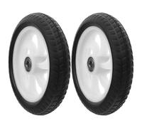 Housoutil Kit de 2 Roues en Caoutchouc pour Remplacement Chariot de Courses, Pivotantes, Protection du Sol, Adaptées pour Transport Extérieur et Chariot de Supermarché