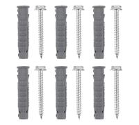 Housoutil Kit de 6 Chevilles en Plastique et 6 Vis pour Fixation Tv Murale, Ancrages Autoperceurs en Acier au Carbone, Résistance la Corrosion pour Fête