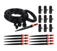 Housoutil Kit D'irrigation Goutte à Goutte Automatique et Buses Réglables Tubes en PVC pour Distribution de l'eau pour Jardin et Balcon