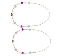 Housoutil Lanière de Masque Garçon et Filles en Acrylique Anti-perte 2pcs Perles Décoratives pour Masque Facial Garçon Fille Accessoire Pratique