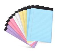 Housoutil Lot de 10 Blocs-notes Colorés A5 Papier Ligné, 50 Feuilles Chacun, Faciles à Transporter, pour Croquis et Prises de Notes en Déplacement