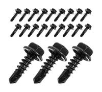 Housoutil Lot de 100 Vis Autoperforantes M4.2 * 13 en Acier Inoxydable 410 Noir, Vis à Tôle Haute Résistance pour Charnières de Porte et Meubles