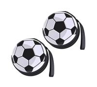 Housoutil Lot de 2 Porte-Monnaie Miniature en Fer-Blanc Rond de Ballon de Football, Compact et Portable, Conteneur Multifonction pour Pièces de Monnaie et Petits Accessoires, pour