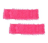 Housoutil Lot de 2 Serpillières Pratiques en Chenille Rouge pour Balai à Serpillère, Absorption d'eau Optimale et Nettoyage Professionnel, pour Fenêtres et Coins