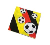 Housoutil Lot de 20 Serviettes de Table Colorées Imprimées Football, Robustes et Élégantes en Pâte de Bois, Coupe du Monde Banquets