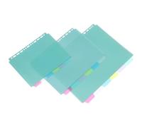 Housoutil Lot de 3 de Séparateurs D'index en Pp Colorés pour Classeur Intercalaires Perforés Faciles à Trouver Design Créatif pour Journaux et Présentations