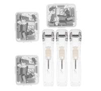 Housoutil Lot de 3 Sets de Sets de Distributeurs Agrafeuses à Clip Réutilisables en Plastique et Métal Recharges, Fonctionnement Facile et Visibilité Transparente pour Bureau et École