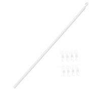 Housoutil Manche de Commande pour Stores Verticaux 117cm avec Crochets | Pp Blanc, 1 Ensemble, Installation Simple, pour Rideaux et Stores, Pièces de Remplacement