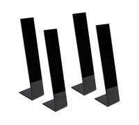 Housoutil Organisateur de barrettes en acrylique, présentoir à pinces à cheveux, lot de 4 pièces, facile à ranger, noir, pour boutiques de vente