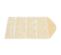 Housoutil Organisateur Mural à Pochette Beige en Nylon et PE 16 Compartiments pour sous-vêtements et Cosmétiques, Grand Rangement Suspendu pour Garder la Chambre Ordonnée