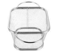 Housoutil Panier de Friture en Acier Inoxydable avec Double Poignée, Maille Fine pour Barbecue Cuisine, Stable et Prise en Main Sécurisée, Plateau de Service Solide