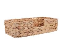 Housoutil Panier de Rangement Tressé en Jacinthe D’Eau 24X13X7 CM Panier à Serviettes Multifonction pour Maison et Bureau Corbeille Rectangulaire Naturelle pour Mouchoirs et Petits Objets