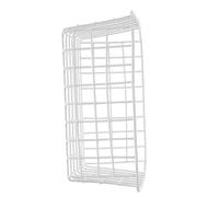Housoutil Panier Métallique Blanc 28X21,5X12 CM pour Rangement de Congélateur Coffre, Organise Fruits, Légumes et Aliments Cuisine et Congélateur