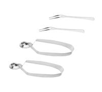 Housoutil Pince À Escargots Inoxydable 6.10 Pouces Ustensiles Cuisine Inox Ensemble 2 Clips Et 2 Fourchettes Pour Dîner Escargot Fruits De Mer Crustacés Résistante À La Chaleur