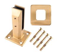 Housoutil Pince à Verre en Acier Inoxydable 304 Support Verre Pratique et Gain de Place sans Perçage avec Couvercle et Vis pour Fixation Sécurisée