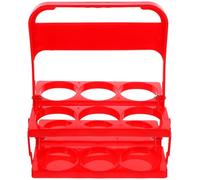 Housoutil Porte-bières Créatif Pliable Rouge en Plastique pour Bars et Ktv | Poignée Antidérapante, Rangement Pratique, Format Portable, Panier à Bouteilles pour Service et Transport