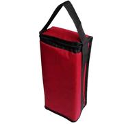 Housoutil Porte-bouteilles Portable en Tissu Oxford Rouge Isotherme à Double Compartiment pour Vin Rouge, Paquet Présent Réutilisable et Résistant pour Sorties et Fêtes