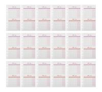 Housoutil Recharges pour Organiseur A6 Calendrier Mensuel Vierge Non Daté, Papier Double Face de 20 Feuilles, Compatible Planificateur Domestique pour Suivi de Repas et Objectifs Personnels
