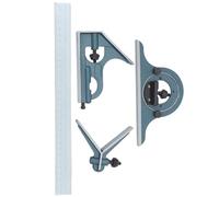 Housoutil Règle D'angle en Acier Carbone 12 Pouces Rapporteur Multi-fonctions 0-180°, Outil Léger et Précis pour Menuiserie et Usage Industriel