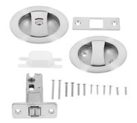 Housoutil Serrure de Porte Coulissante à Galandage Facile à Installer Utiliser en Alliage de Zinc Argenté pour Plus D'intimité la Maison