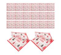 Housoutil Serviettes Papier Décorées de Noël Rouges, Jetables, Épaisses et Absorbantes, 2 Couches, Carrées, pour Tables à Manger et Événements Thématiques, Lot de 100 Pièces