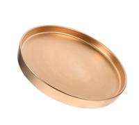Housoutil Soucoupe Ronde en Céramique Dorée pour Pots de Fleurs, Plateau Élégant de 30cm, Collecte d'eau Multifonction pour Décoration Intérieure
