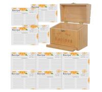 Housoutil Support à Recettes Bois et Facilite la Lecture avec Fente pour Cartes et Porte-téléphone Organise Vos Fiches de Cuisine Cuisine